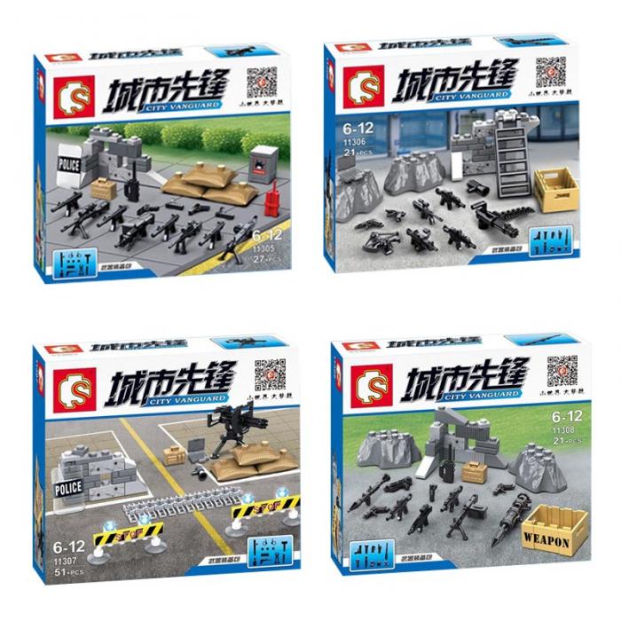 4Sets-SWAT-Police-City-Vanguard-Weapon-Tool-Sandbag-Gatling-Gun-RPG-M4-Minifigure-Building-Toys-11305.jpg